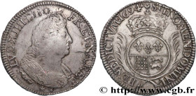 LOUIS XIV "THE SUN KING"
Type : Écu aux palmes de Béarn 
Date : 1694 
Mint name / Town : Pau 
Quantity minted : 84919 
Metal : silver 
Millesimal fine...