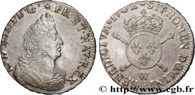 LOUIS XIV "THE SUN KING"
Type : Demi-écu aux insignes 
Date : 1702 
Mint name / Town : Lille 
Quantity minted : 548136 
Metal : silver 
Millesimal fin...
