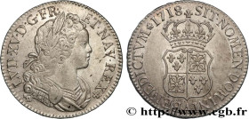 LOUIS XV THE BELOVED
Type : Écu dit "de France-Navarre" 
Date : 1718 
Mint name / Town : Paris 
Quantity minted : 10717920 
Metal : silver 
Millesimal...