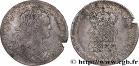 LOUIS XV THE BELOVED
Type : Écu de Navarre 
Date : 1718  
Mint name / Town : Caen 
Quantity minted : 79200 
Metal : silver 
Millesimal fineness : 917 ...