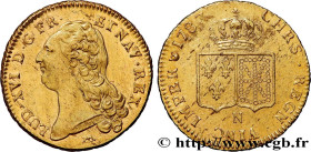 LOUIS XVI
Type : Double louis dit "aux écus accolés" 
Date : 1787 
Mint name / Town : Montpellier 
Metal : gold 
Millesimal fineness : 917  ‰
Diameter...