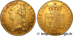 LOUIS XVI
Type : Double louis d’or dit "aux écus accolés" 
Date : 1788 
Mint name / Town : Bordeaux 
Quantity minted : 18043 
Metal : gold 
Millesimal...