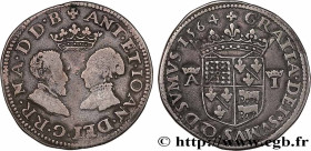 NAVARRE-BÉARN - ANTHONY OF BOURBON AND JOAN OF ALBRET
Type : Teston 
Date : 1564 
Metal : silver 
Diameter : 30,5  mm
Orientation dies : 6  h.
Weight ...