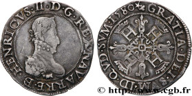 NAVARRE - KINGDOM OF NAVARRE - HENRY III
Type : Franc 
Date : 1580 
Metal : silver 
Diameter : 35  mm
Orientation dies : 4  h.
Weight : 13,97  g.
Rari...
