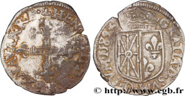 NAVARRE-BEARN - HENRY III
Type : Huitième d'écu de Navarre 
Date : 1589 
Mint name / Town : Saint-Palais 
Metal : silver 
Diameter : 26,5  mm
Orientat...
