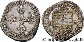 NAVARRE-BEARN - HENRY III
Type : Quart d'écu 
Date : 1589 
Mint name / Town : Morlaàs 
Metal : silver 
Diameter : 29  mm
Orientation dies : 9  h.
Weig...