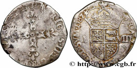 NAVARRE-BEARN - HENRY III
Type : Huitième d’écu 
Date : 1587 
Mint name / Town : Morlaàs 
Metal : silver 
Diameter : 23,5  mm
Orientation dies : 9  h....