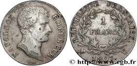 PREMIER EMPIRE / FIRST FRENCH EMPIRE
Type : 1 franc Napoléon Empereur, Calendrier grégorien 
Date : 1807 
Mint name / Town : Turin 
Quantity minted : ...