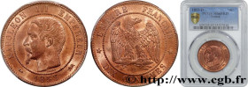 SECOND EMPIRE
Type : Dix centimes Napoléon III, tête nue 
Date : 1853 
Mint name / Town : Lyon 
Quantity minted : 3806999 
Metal : bronze 
Diameter : ...