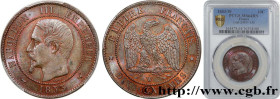 SECOND EMPIRE
Type : Dix centimes Napoléon III, tête nue 
Date : 1853 
Mint name / Town : Lille 
Quantity minted : 3240204 
Metal : bronze 
Diameter :...