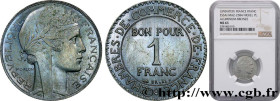 III REPUBLIC
Type : Essai de 1 franc hybride Morlon / Chambres de commerce en bronze-aluminium plaqué nickel 
Date : (1930 ) 
Date : n.d. 
Quantity mi...