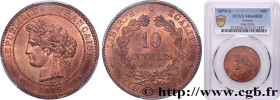 III REPUBLIC
Type : 10 centimes Cérès 
Date : 1875 
Mint name / Town : Paris 
Quantity minted : 143387 
Metal : bronze 
Diameter : 30  mm
Orientation ...