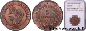 III REPUBLIC
Type : 5 centimes Cérès 
Date : 1896 
Mint name / Town : Paris 
Quantity minted : --- 
Metal : bronze 
Diameter : 25  mm
Orientation dies...