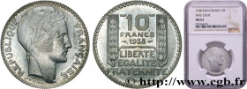 FRENCH STATE
Type : Essai en aluminium de 10 Francs Turin, tranche cannelée, lourd 
Date : 1938 
Mint name / Town : Paris 
Quantity minted : --- 
Meta...