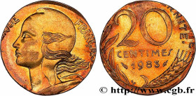 V REPUBLIC
Type : 20 centimes Marianne, frappe fautée sur flan de 5 centimes Marianne 
Date : 1983 
Mint name / Town : Pessac 
Quantity minted : --- 
...