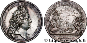 LOUIS XIV "THE SUN KING"
Type : Médaille, L’armée hollandaise quitte les retranchements de l’Issel 
Date : 1672 
Metal : silver 
Diameter : 40,5  mm
W...