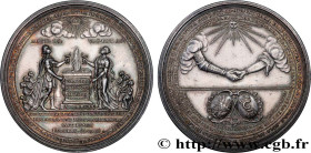 LOVE AND MARRIAGE
Type : Médaille, Noces d’or de Gerhard Edler de Meinertzhagen et son épouse née Schluiter 
Date : 1761 
Metal : silver 
Diameter : 4...