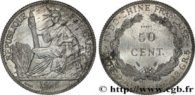 FRENCH INDOCHINA
Type : Essai de 50 Cent en aluminium, lourd 
Date : 1936 
Mint name / Town : Paris 
Quantity minted : --- 
Metal : aluminium 
Diamete...