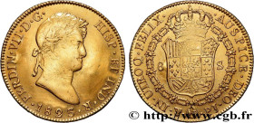 BOLIVIA - FERDINAND VII
Type : 8 Escudos 
Date : 1823 
Mint name / Town : Potosi 
Quantity minted : - 
Metal : gold 
Millesimal fineness : 875  ‰
Diam...