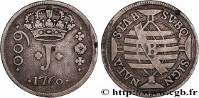 BRAZIL - JOSEPH I
Type : 600 Reis  
Date : 1760 
Mint name / Town : Bahia 
Quantity minted : - 
Metal : silver 
Millesimal fineness : 917  ‰
Diameter ...