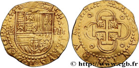 SPAIN - KINGDOM OF SPAIN - PHILIP II
Type : 2 Escudos 
Date : n.d. 
Mint name / Town : Séville 
Quantity minted : - 
Metal : gold 
Diameter : 25,5  mm...