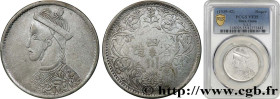 TIBET
Type : Roupie 
Date : 1939-1942 
Metal : silver 
Diameter : 30,5  mm
Orientation dies : 12  h.
Weight : 11,40  g.
Edge : striée  
Rarity : R1 
O...