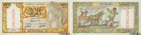 Country : ALGERIA 
Face Value : 1000 Francs Spécimen 
Date : (1946) 
Period/Province/Bank : Banque de l'Algérie 
Catalogue reference : P.104s 
Additio...