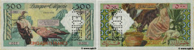 Country : ALGERIA 
Face Value : 500 Francs Spécimen 
Date : (1958) 
Period/Province/Bank : Banque de l'Algérie 
Catalogue reference : P.117s 
Alphabet...
