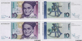 Country : GERMAN FEDERAL REPUBLIC 
Face Value : 10 Deutsche Mark Consécutifs 
Date : 01 octobre 1993 
Period/Province/Bank : Deutsche Bundesbank 
Cata...