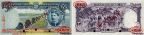 Country : ANGOLA 
Face Value : 100 Escudos Spécimen 
Date : 15 août 1956 
Period/Province/Bank : Banco de Angola 
Catalogue reference : P.89s 
Comment...