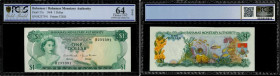Country : BAHAMAS 
Face Value : 1 Dollar 
Date : 1968 
Period/Province/Bank : Bahamas Monetary Authority 
Catalogue reference : P.27a 
Alphabet - sign...