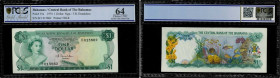 Country : BAHAMAS 
Face Value : 1 Dollar 
Date : 1974 
Period/Province/Bank : The Central Bank of the Bahamas 
Catalogue reference : P.35a 
Alphabet -...