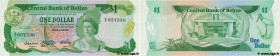 Country : BELIZE 
Face Value : 1 Dollar 
Date : 01 juillet 1983 
Period/Province/Bank : Central Bank of Belize 
Catalogue reference : P.43 
Alphabet -...