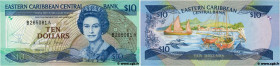 Country : CARIBBEAN  
Face Value : 10 Dollars 
Date : (1985-1993) 
Period/Province/Bank : Eastern Caribbean Central Bank 
Department : Antigua 
Catalo...
