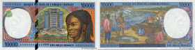 Country : CENTRAL AFRICAN STATES 
Face Value : 10000 Francs 
Date : 2000 
Period/Province/Bank : B.E.A.C. 
Department : Gabon 
Catalogue reference : P...
