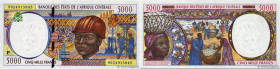 Country : CENTRAL AFRICAN STATES 
Face Value : 5000 Francs 
Date : 1999 
Period/Province/Bank : B.E.A.C. 
Department : Tchad 
Catalogue reference : P....