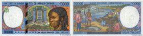 Country : CENTRAL AFRICAN STATES 
Face Value : 10000 Francs 
Date : 2000 
Period/Province/Bank : B.E.A.C. 
Department : Tchad 
Catalogue reference : P...