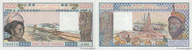 Country : WEST AFRICAN STATES 
Face Value : 5000 Francs 
Date : 1989 
Period/Province/Bank : B.C.E.A.O. 
Department : Côte d'Ivoire 
Catalogue referen...