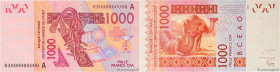 Country : WEST AFRICAN STATES 
Face Value : 1000 Francs Spécimen 
Date : 2003 
Period/Province/Bank : B.C.E.A.O. 
Department : Côte d'Ivoire 
Catalogu...