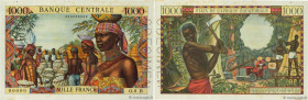 Country : EQUATORIAL AFRICAN STATES (FRENCH) 
Face Value : 1000 Francs Spécimen 
Date : (1963) 
Period/Province/Bank : B.C.E.A.E. 
Department : Républ...