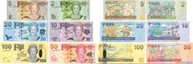 Country : FIJI 
Face Value : 2 au 100 Dollars Lot 
Date : (2007-2011) 
Period/Province/Bank : Reserve Bank of Fiji 
Catalogue reference : P.109 au P.1...