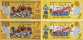 Country : FIJI 
Face Value : 7 Dollars Spécimen 
Date : 2022 
Period/Province/Bank : Reserve Bank of Fiji 
Catalogue reference : P.122s 
Alphabet - si...