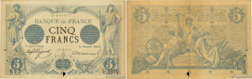 Country : FRANCE 
Face Value : 5 Francs NOIR 
Date : 05 décembre 1873 
Period/Province/Bank : Banque de France, XXe siècle 
Catalogue reference : F.01...