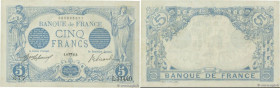 Country : FRANCE 
Face Value : 5 Francs BLEU 
Date : 18 avril 1916 
Period/Province/Bank : Banque de France, XXe siècle 
Catalogue reference : F.02.38...