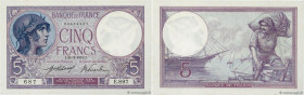 Country : FRANCE 
Face Value : 5 Francs FEMME CASQUÉE 
Date : 21 février 1918 
Period/Province/Bank : Banque de France, XXe siècle 
Catalogue referenc...