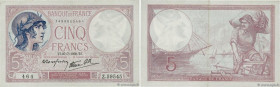 Country : FRANCE 
Face Value : 5 Francs FEMME CASQUÉE modifié 
Date : 27 juillet 1939 
Period/Province/Bank : Banque de France, XXe siècle 
Catalogue ...