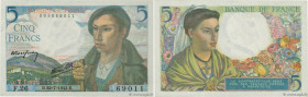 Country : FRANCE 
Face Value : 5 Francs BERGER 
Date : 22 juillet 1943 
Period/Province/Bank : Banque de France, XXe siècle 
Catalogue reference : F.0...