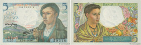 Country : FRANCE 
Face Value : 5 Francs BERGER 
Date : 05 août 1943 
Period/Province/Bank : Banque de France, XXe siècle 
Catalogue reference : F.05.0...