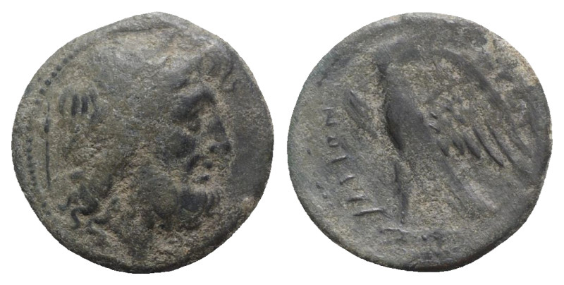 Sicily, Akragas, c. late 2nd century BC. Æ (22mm, 7.99g, 6h). Laureate head of Z...