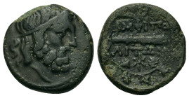 Macedon. Amphipolis. c. 187-168/7 BC. Æ (19,5 mm, 6,00 g.). Head of Philip II to right. R/ AMΦΙΠO/ΛITΩN Club; star below (not monogram); the whole wit...